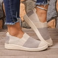 thumbnail image 2 of Mfakffe Orthopedic Womens Sneakers Color Block Knit Slip On Shoes Breathable Mesh Lightweight Casual Low Top Daily Shoes, 2 of 5