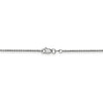 thumbnail image 4 of Real 14kt White Gold 1.4mm Round Open Link Cable Chain; 14 inch; Lobster Clasp; for Adults and Teens; for Women and Men, 4 of 5