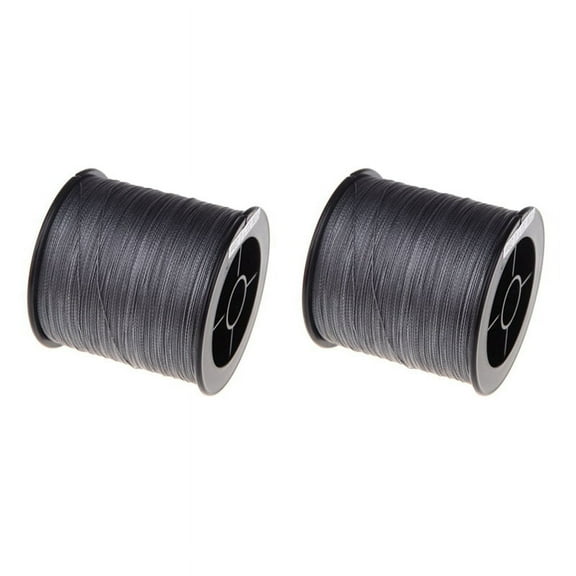 2X 500 M 30 LB 0.26mm Fishing Line Strength PE Braided 4 Strands Gray