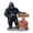 Black + Resin + Resin 01, variant on Outdoor Garden Sculpture Chimpanzees  Flower Pot Planter - Unique Yard Statue Decoration, Interesting Law Outdoor Ornament