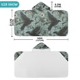 thumbnail image 4 of Yayeee Kids Hooded Towel with Hand Pockets Beach Soft Absorbent Bath Wrap 50 x 23.5 inch, Mystic Crows Pattern, 4 of 5