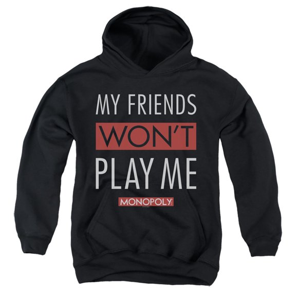 Monopoly My Friends Youth Pullover Hoodie Sweatshirt Black