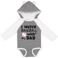 thumbnail image 3 of Inktastic I Watch Baseball with My Dad Boys or Girls Long Sleeve Baby Bodysuit, 3 of 5