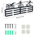 thumbnail image 2 of Triathlon Medal Hanger Display Running Swim Bike Competition Medal Holder Iron Sports Medals Display Iron Medal Hook Medal Wall Hanging Athlete Gift for Runner, 2 of 9