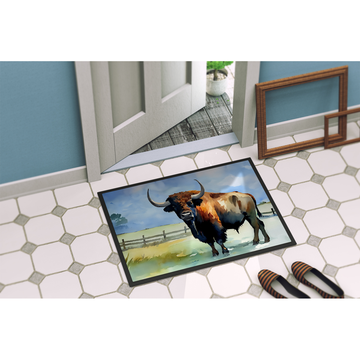 Carolines Treasures DAC2874MAT 18 x 27 in. American Bison Doormat