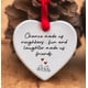 thumbnail image 3 of Decoraciones Del Árbol de Navidad,Feliz Navidad Mamá Y Papá Colgante de Cerámica en Forma de Corazón para los Padres Embarazados,Primera Decoración Casada de Navidad 2023,Árbol de Navidad de Cerámica,, 3 of 3