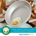 thumbnail image 5 of Rachael Ray Create Delicious Aluminum Nonstick Frying Pan Set, 9.5-Inch and 11.75-Inch, Light Blue Shimmer, 5 of 9