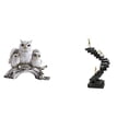 thumbnail image 1 of Figuras de búho,Figuras de búho,animales artificiales,artesanías,decoración del hogar,Estatua de escalera,Estatua de escalera con libros para escalar,decoración artística,Escultura de, 1 of 8