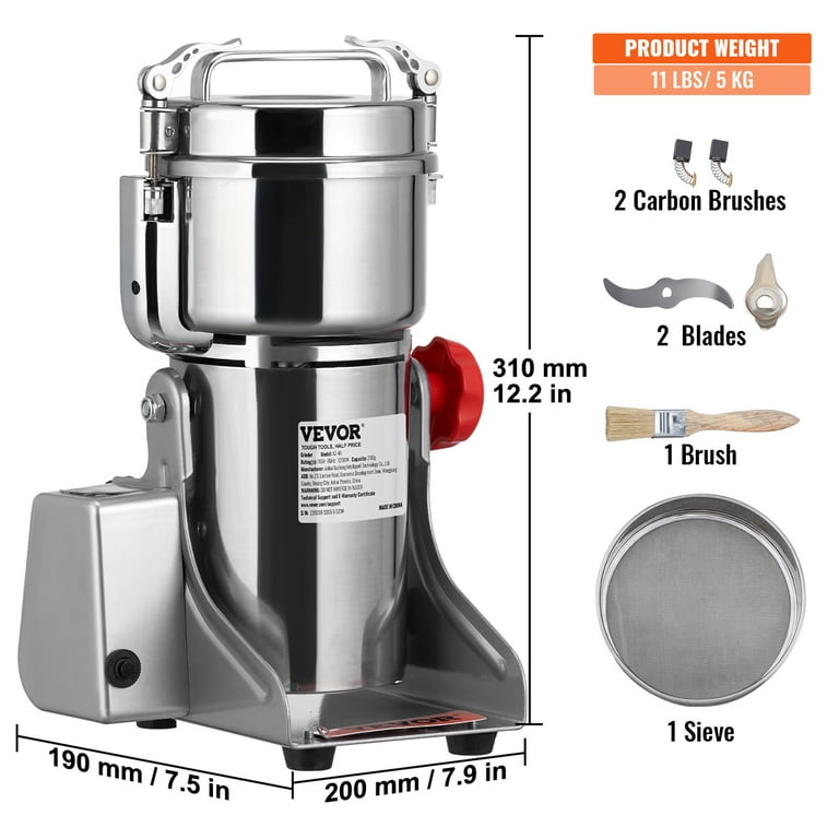 2500W Electric Grain Mill Grinder Powder Spice Herb Grinder