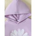 thumbnail image 5 of Mikrdoo Kid Girls Outfits 8Y,9Y,10Y,11Y,12Y Girls Pants Set Daisy Print Long Sleeve Pullover Hoodies+Full Print Leggings 2Pcs Clothes Purple, 5 of 9