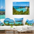 thumbnail image 4 of Designart Tobacco Bay Panorama - Landscape Printed Throw Pillow - 18x18, 4 of 5