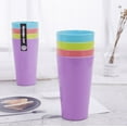 thumbnail image 5 of Chainplus 9 Ounce Plastic Tumblers Reusable Plastic Drinking Cups, Set of 12 Unbreakable BPA Free Dishwasher Safe for Kids Adults Home Party Cups Indoor Outdoor Use, 4 Assorted Colors, 5 of 8