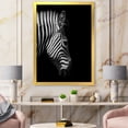 thumbnail image 3 of Designart 'Black and White Portrait of Zebra Head' Farmhouse Framed Art Print, 3 of 4
