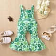 thumbnail image 2 of Odeerbi Baby Girls Clothes Toddler Jumpsuit Outfit St. Patrick's Day Print Jumpsuits Cartoon Printing Strap Romper Pants Green, 2 of 9