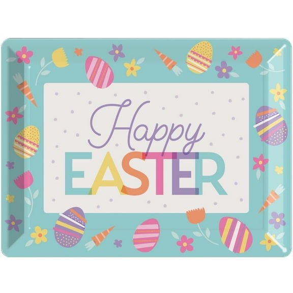 Happy Easter Plastic Serving Tray