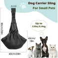 thumbnail image 4 of Pawaboo Dog Carrier Sling, Hand Free Dog Papoose with Adjustable Strap, Safety Leash for Puppies&Cats, Wider Shoulder Strap Pet Sling Bag (up to 12lbs, Black), 4 of 7