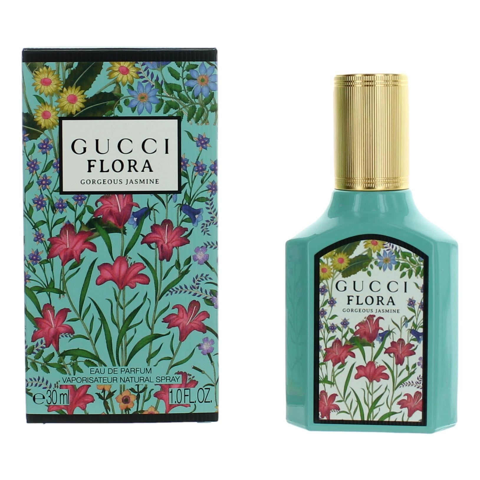 Gucci Flora Gorgeous Jasmine , 2 Pc Gift Set 1.6oz EDP Spray, 0.33