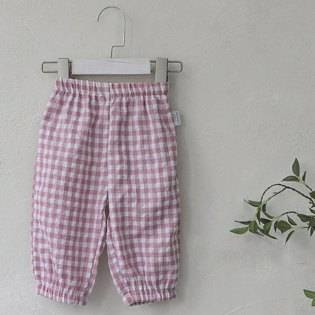 

Hunpta Baby Newborn Infant Girls Boys Cotton Summer Plaid Floral Pants Harem Pants Bloomers Casual Joggers
