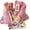 Pink, variant on Women's Boho Embroidery Crossbody Bag Hollow Out Crochet Knit Shoulder Bag Tote Handbag