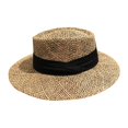 thumbnail image 3 of Sombrero para el sol Fernando tejido negro para mujer con ala corta, 3 of 8
