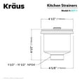 thumbnail image 3 of KRAUS Stainless Steel Basket Strainer, 3 of 5