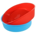 thumbnail image 3 of MasteelfCA 2PCS 8 Inch DIY Silicone Mousse Plates Cake Pan Comal Round Baking Mold Nonstick Bakeware for Pudding Dessert Fruit Pie (Random Color), 3 of 8