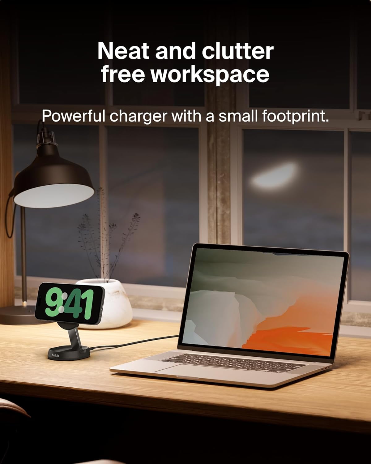 Belkin Convertible Magnetic Charging Stand 15W - MagSafe-Compatible Fast Qi2 Charger, Charger for Apple iPhone 16, 16 Plus, 16 Pro, 16 Pro Max, 16e, iPhone 15 & 14, Apple Airpods Pro- Black