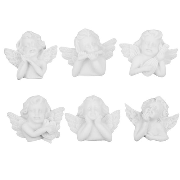 24pcs Angel DIY Phone Case Accessories Resin Foot Printing Material Jewelry Decor (4pcs Each Style, 6 Style in Total)