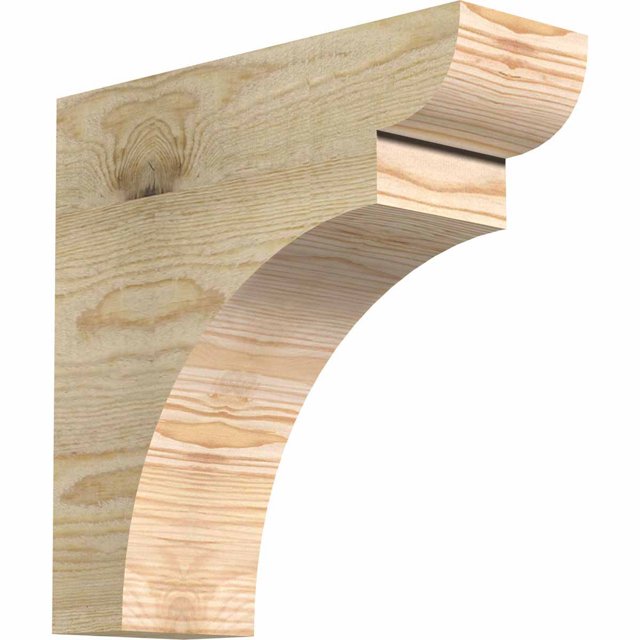Ekena Millwork RFT04X12X12YOR00RDF Yorktown Rough Sawn Rustic Wood Rafter Tails' 4"W x 12"H x 12"L, Douglas Fir