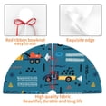 thumbnail image 6 of Kll 30" Christmas Tree Skirt Construction Trucks Xmas Tree Skirts Mat For New Year Xmas Holiday Party Indoor Outdoor Home Decoration, 6 of 9