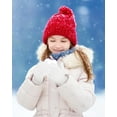 thumbnail image 6 of 2 Pairs Kids Fleece Lined Gloves Winter Thick Warm Thermal Cable Knit Gloves for 6-10 Years Boys Girls, 6 of 6