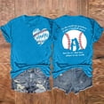 thumbnail image 1 of Fiudx Camisas para Mujer Camiseta de Manga Corta con Cuello Redondo y Estampado de Doble Cara de Béisbol Informal a La Moda para Mujer, 1 of 3