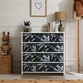thumbnail image 3 of Sorbus 8-Drawer Marble Fabric Bins Dresser, Black & Gray, 34” L x 11.5” W x 36” H, 3 of 6