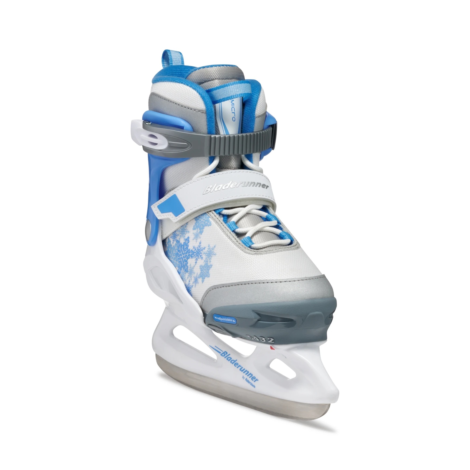 ROLLERBLADE Kid's Bladerunner Micro Ice G White/Blue Skates, Size: 05-08
