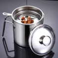 thumbnail image 2 of Stainless steel cooking oil savers, LIDS and easy-grip handles are suitable for storing frying oil and cooking grease - style:style4;, 2 of 5