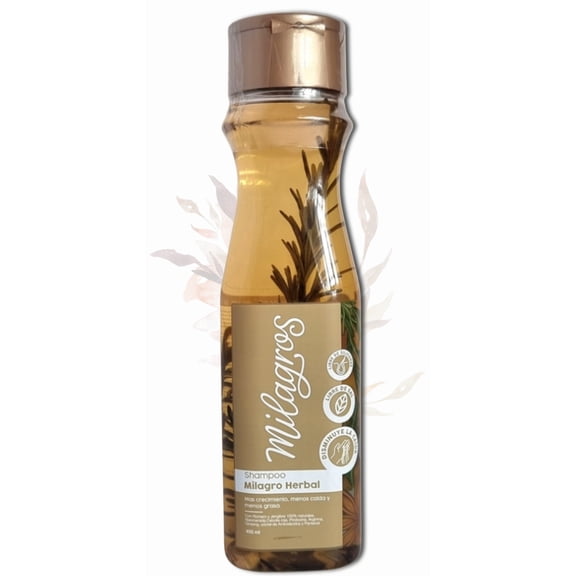 Shampoo Herbal Milagros | Rosemary and Ginger 100% Natural | Fights hair loss and promotes hair growth