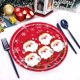 thumbnail image 5 of Santa Claus Paper Plates Winter Snowflake Party Tableware Supplies Birthday Party Tableware, 5 of 6