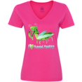 thumbnail image 3 of Inktastic I Love Praying Mantises Women's V-Neck T-Shirt, 3 of 5