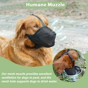 Dog Muzzle,Soft Mesh Covered Muzzles for Small Dogs,Poisoned Bait Protection Muzzle with Adjustable Straps,Prevent Biting Chewing and Licking,Black XS