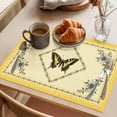 thumbnail image 3 of Vintage Butterfly Placemats Set of 4 Floral Botanical Retro Art Place Mats Indoor Wipeable Table Mats Washable Cloth Dining Table Placemats for Kitchen Holiday Party Home Decor 13x19 Inch, 3 of 9