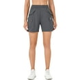 thumbnail image 2 of Little Donkey Andy Women's Hiking Cargo Shorts Quick Dry Athletic Swim Board Beach Shorts Lightweight Running Casual Shorts（Grey XS）, 2 of 7