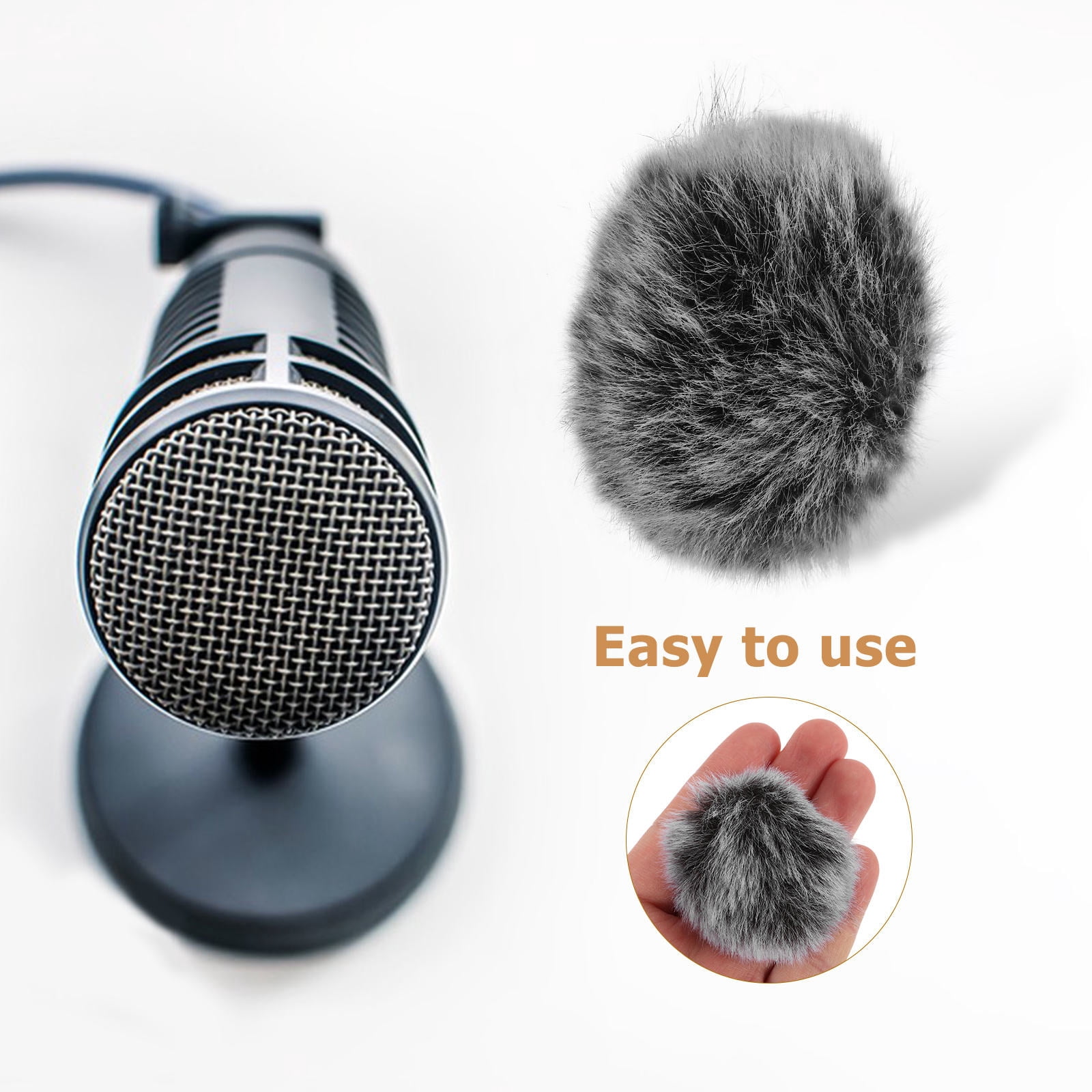 Luxshiny Wind Muff Artificial Fur Mic Windscreen Cover 1Pack