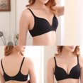 thumbnail image 3 of Huanledash Student Girl Ultra-Thin Solid Color Push Up Bra Seamless Underwear Bralette, 3 of 8