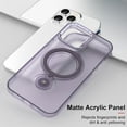 thumbnail image 6 of Phone Case for iPhone 15 Pro Case with Ring Kickstand(Work with Magnetic Car Mount), Military Grade Shockproof Protective Slim Hard Phone Cover for 15 Pro 6.1 inch –Purple, 6 of 6