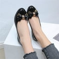 thumbnail image 5 of ZTTD Fashion Summer Women Casual Shoes Bow Metal Low Heel Shallow Mouth, 5 of 9