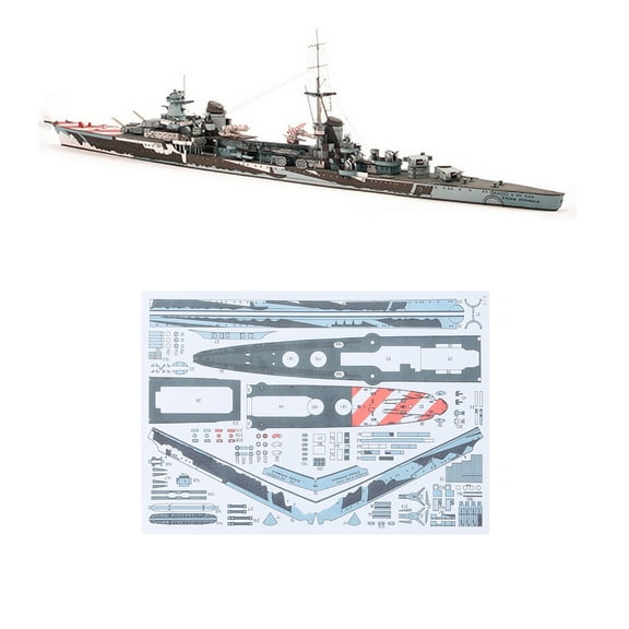DIY Model Gifts Italy Muzio Attendolo Light Cruiser Paper Model Great for Naval History Collectibles