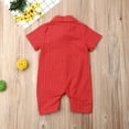 thumbnail image 7 of Qiylii Newborn Baby Gentleman Romper Single Breasted Striped Bodysuit for Party Wedding, 7 of 7