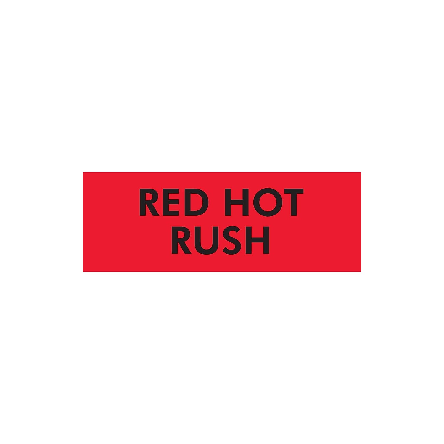Tape Logic Labels 'Red Hot Rush' 2' x 3' Fluorescent Red 500/Roll DL3631