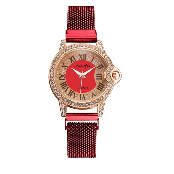 Reloj de cuarzo para mujer, relojes para mujer, reloj de moda para mujer, reloj de acero inoxidable, informal, para vestir, pulsera de cristal, paño de cocina