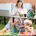 thumbnail image 7 of Herdesigns Palm Leaves Insulated Lunch Bag Neoprene Lunch Box for Women Men Soft Cooler Bag Tropical Washable Lunch Tote for Work Outdoor Picnic, 7 of 7